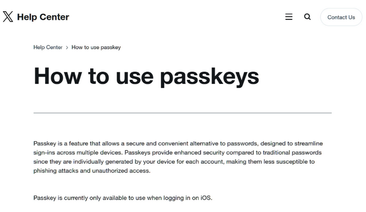 南雄苹果维修店铺分享iOS用户如何通过通行密钥(Passkey)登录 