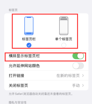 南雄iPhone授权维修分享Safari浏览器如何切换标签栏位置 